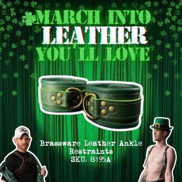 Brassware Leather Ankle Restraints